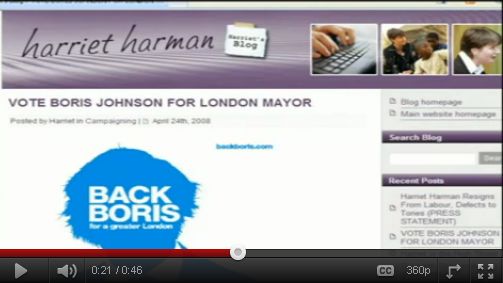 Harriet Harman Backs Boris